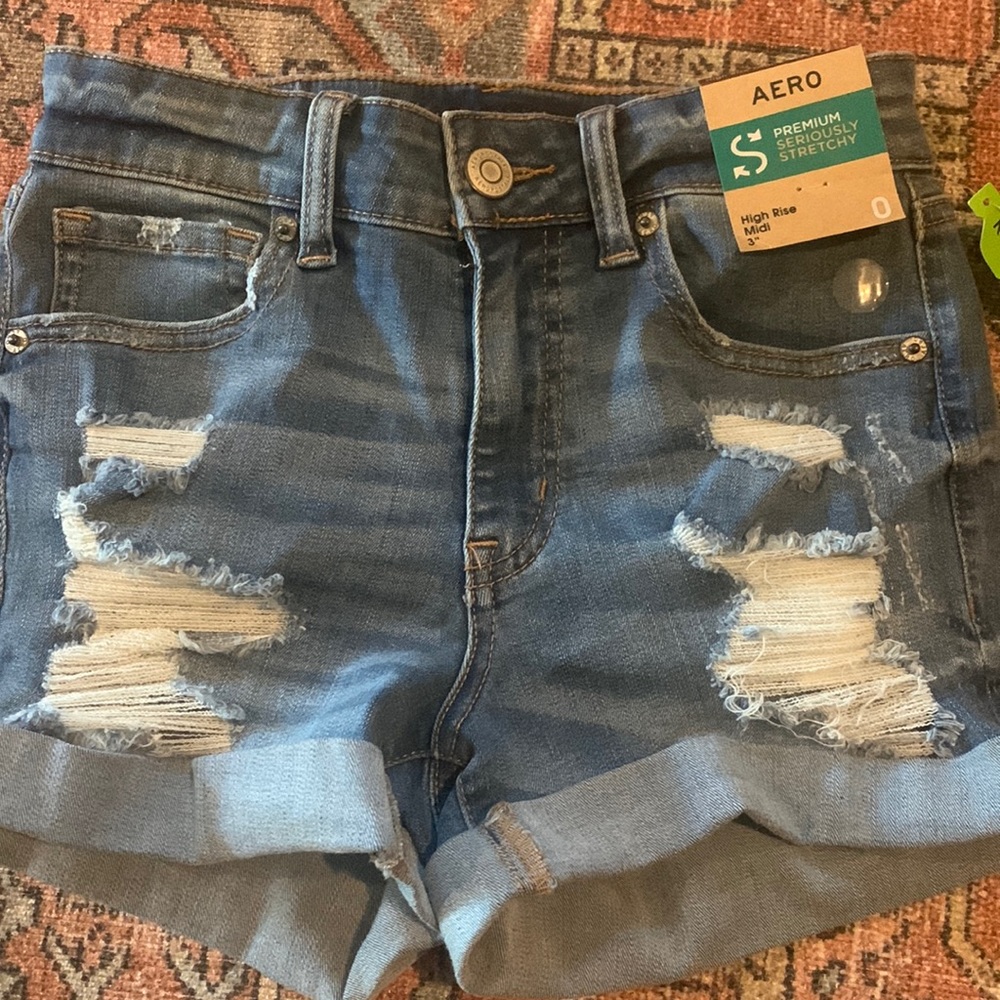 NWT Aeropostale jean shorts size 0
